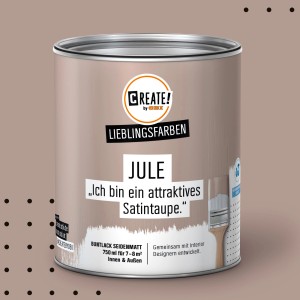 CREATE! by OBI Buntlack Jule Satintaupe, seidenmatt, 750ml Dose.