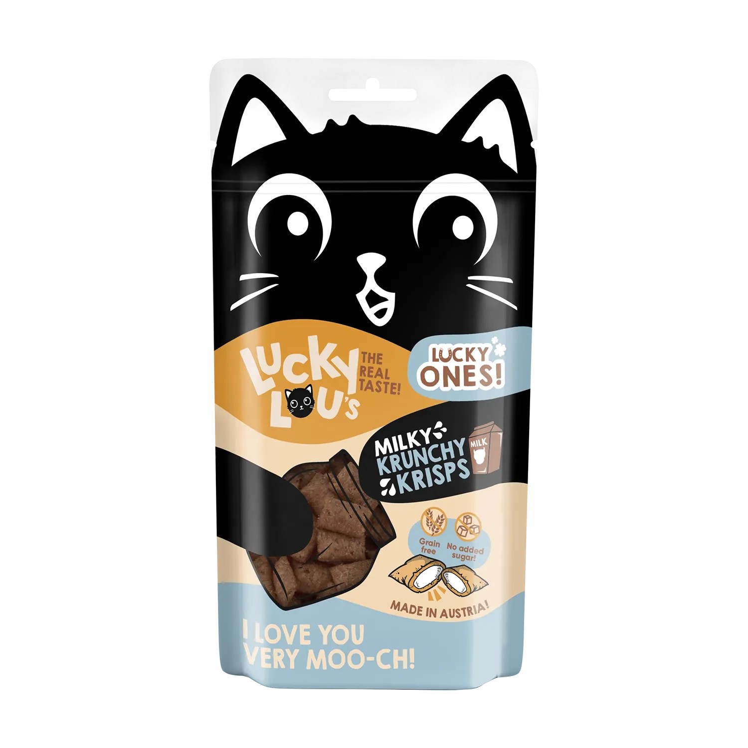 Lucky Lou Katzen-Trockenfutter Lucky Ones Krunchy Krisps Milch 60 g