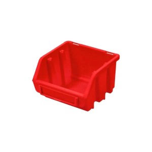 Rote PROREGAL Sichtlagerbox aus Polypropylen, 7,5x11,6x11,2 cm, für Aufbewahrungssysteme.