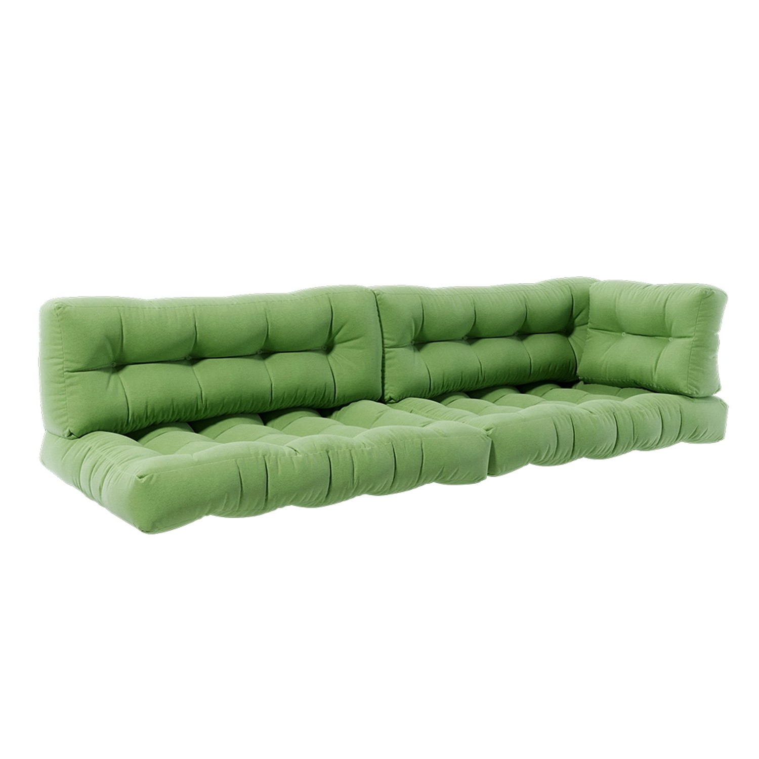 Vicco Palettenkissen Set Grün 5 Teile Flocken