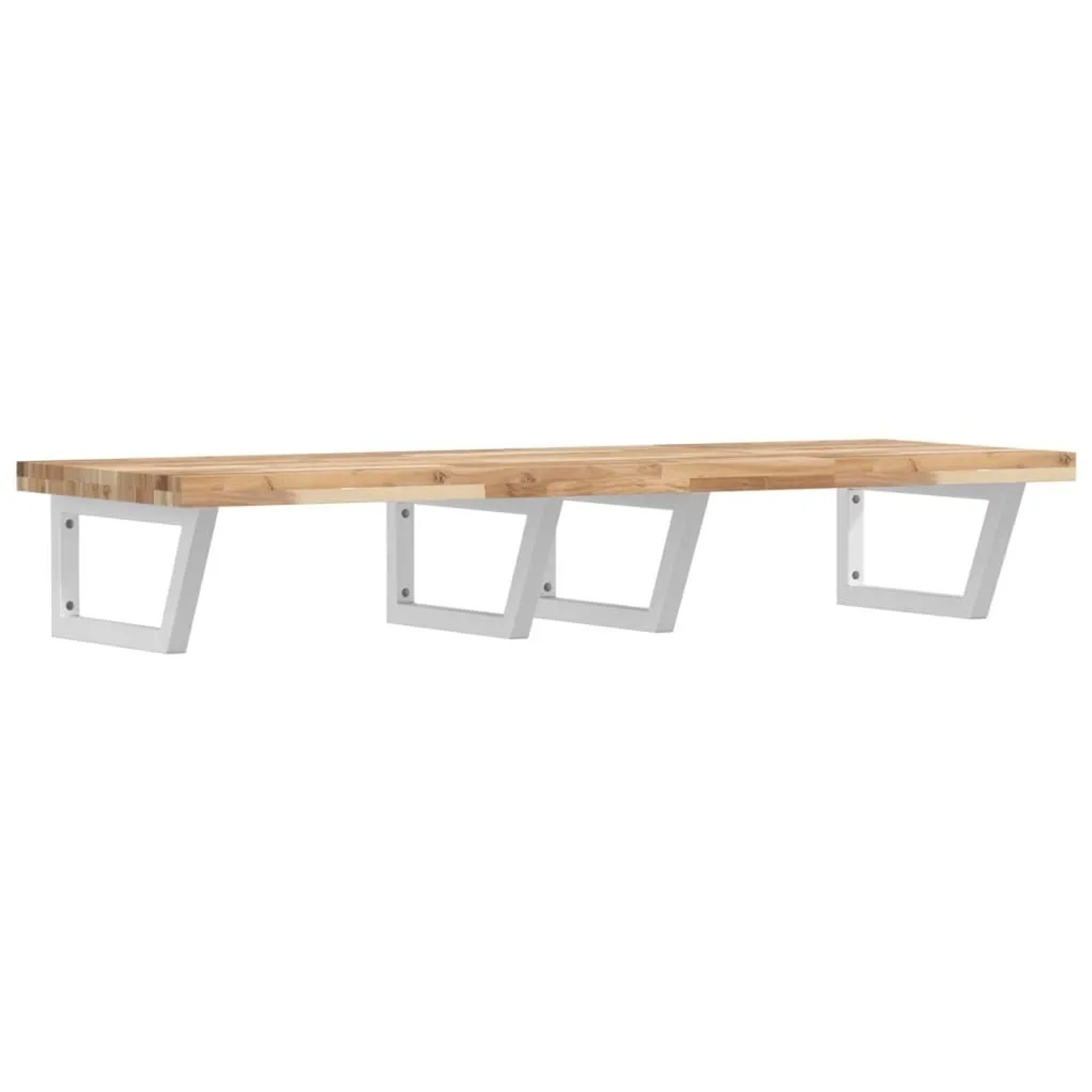 vidaXL Waschbeckenregal Wandmontage Stahl und Akazienholz 3302814