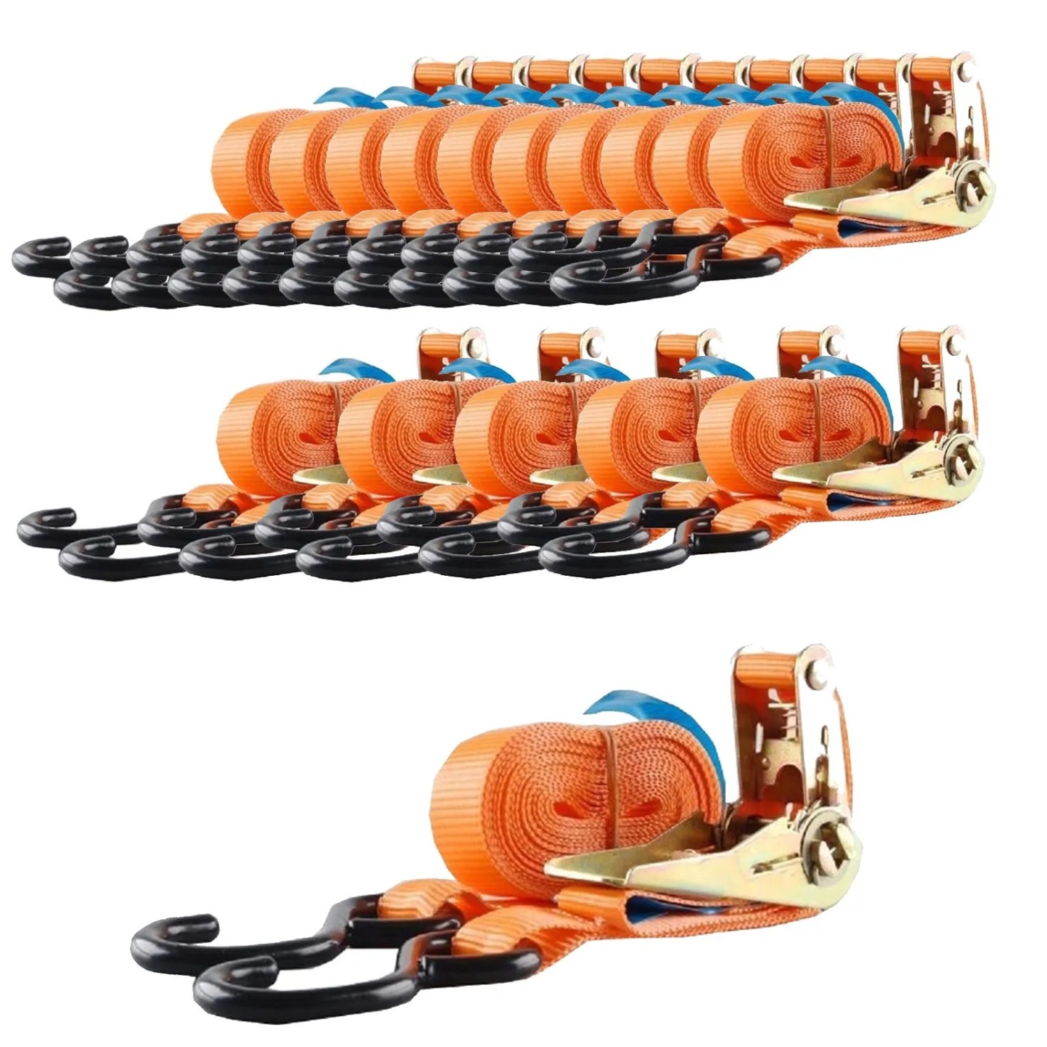 TRUTZHOLM 15x Spanngurt Ratschen 2 Teilig 5m 800kg 0,8t Orange