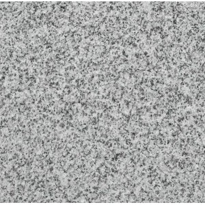 Graue Granit Terrassenplatte, 40x40 cm, gesägt, geflammt und gebürstet.