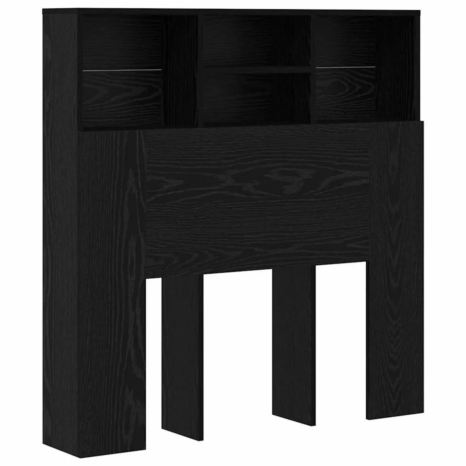 vidaXL Kopfteil Schrank Schwarz Eichen-Optik 100 x 19 x 103,5 cm 879446