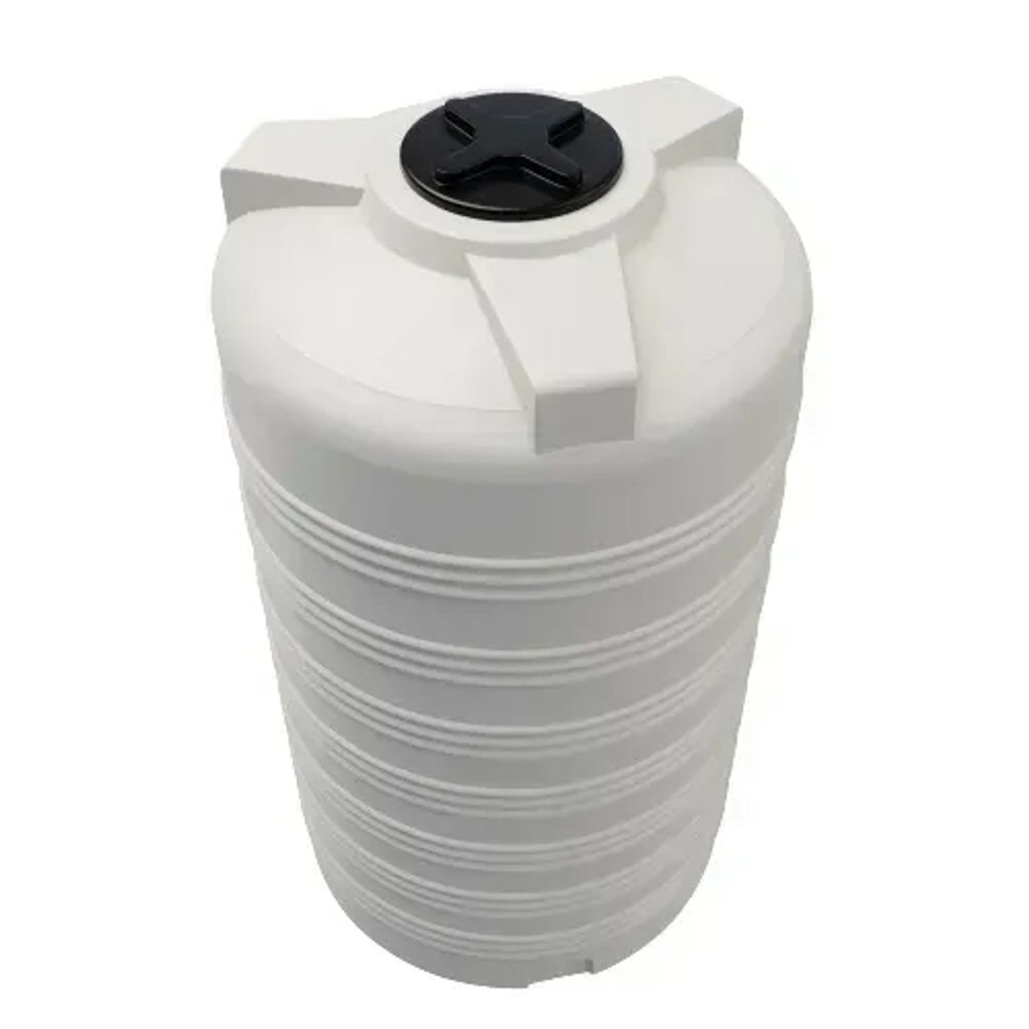 Weißer KMND 2000L Trinkwasser-Wassertank aus Kunststoff für Garten & Haus.