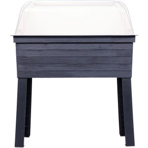 Garantia Hochbeet Balkon Urban Set mit Anzuchthaube, Holzstruktur, Komplett-Set für Terrasse und Balkon.