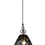 Fischer & Honsel Pendelleuchte Uller mit Rauchglas, Nickel-Optik, Durchmesser 20 cm.