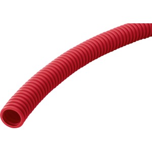 Rotes PE-Kabelschutz-Verbundrohr EBFK RD EN 40, gewellt, 25 m lang.