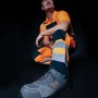 New Balance Sicherheitsschuh Speedware, grau-orange, Größe 40, mit rutschhemmender Sohle und Zehenkappe.