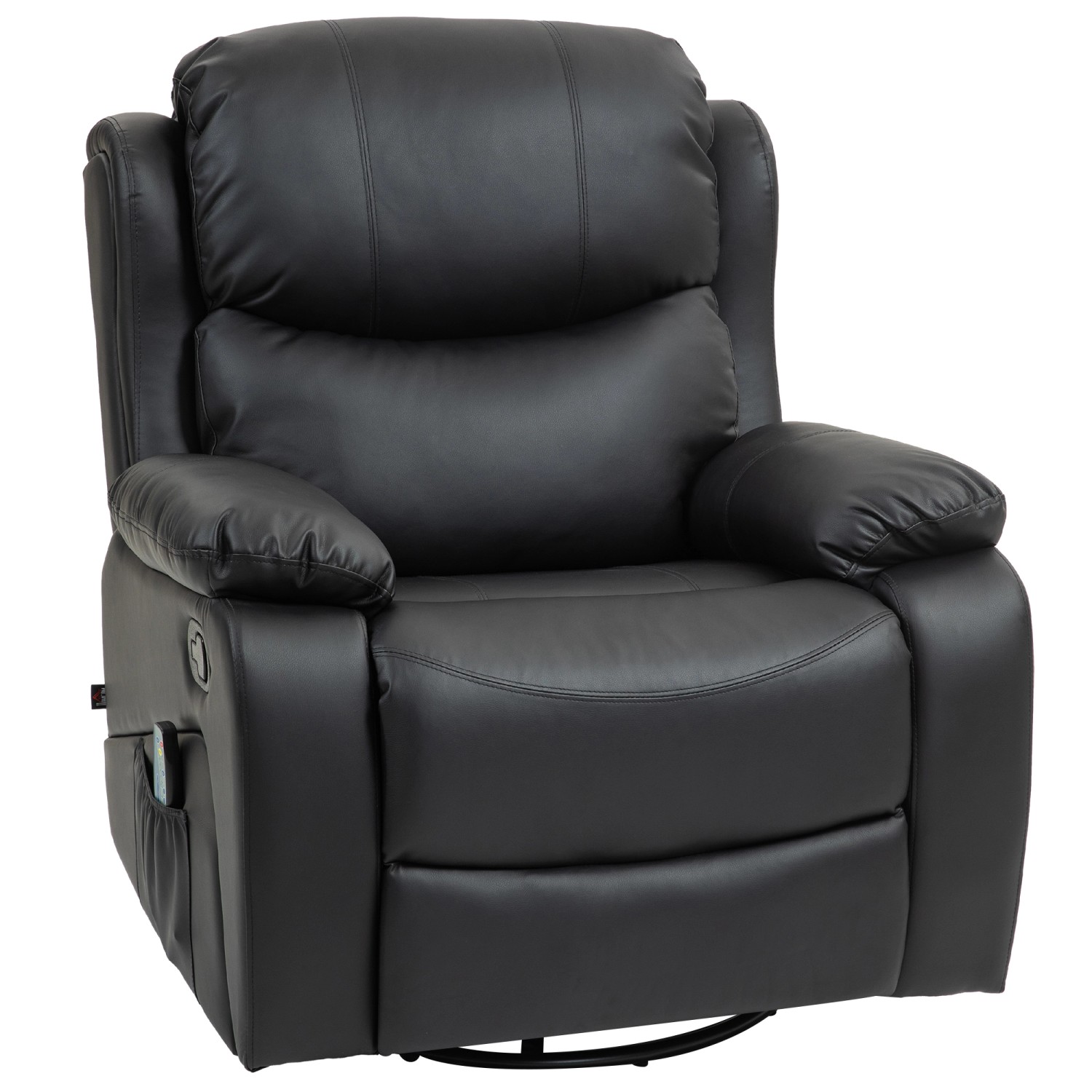HOMCOM Massagesessel Elektrisch mit Liegefunktion Heizfunktion Drehbar