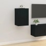 Schwarzer VidaXL TV-Wandschrank, 40x34,5x60 cm, Teil einer Wohnwand.