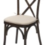 VEBA Crossback Stuhl mit ecru Sitzkissen. Bequeme Gartenstuhlauflage für Crossback Stühle.