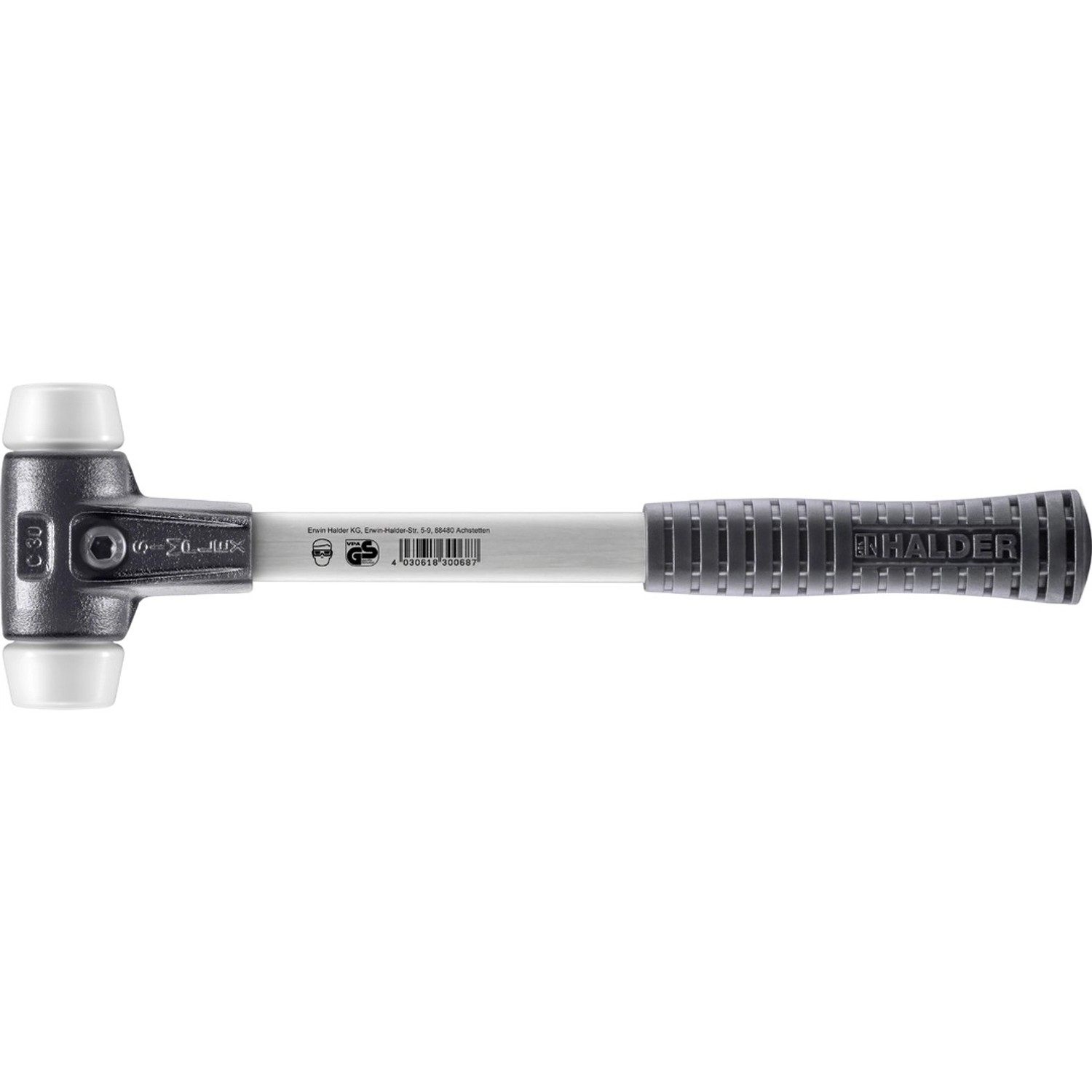 Halder Simplex Schonhammer Ø 30 mm Superplastik mit Verstärktem Tempergussg günstig online kaufen