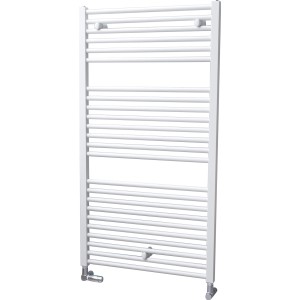 Weißer Ximax Badheizkörper Centrino, 720x500 mm, 315 Watt, für Bad und Handtücher.