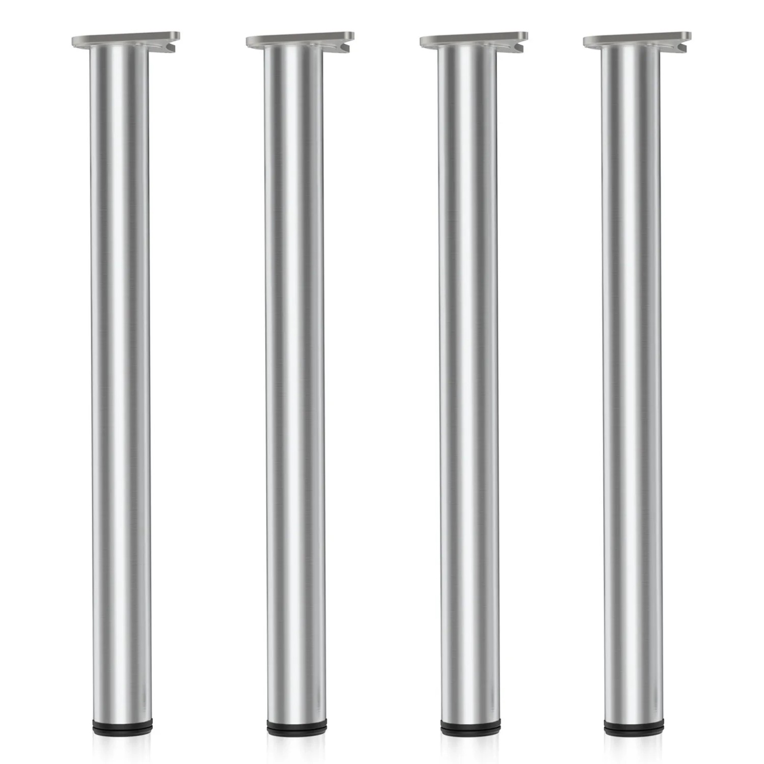 Wiltec Edelstahl Tischbein 4Er Set Möbelfuss Verstellbar Ø60Mm 710Mm Nickel