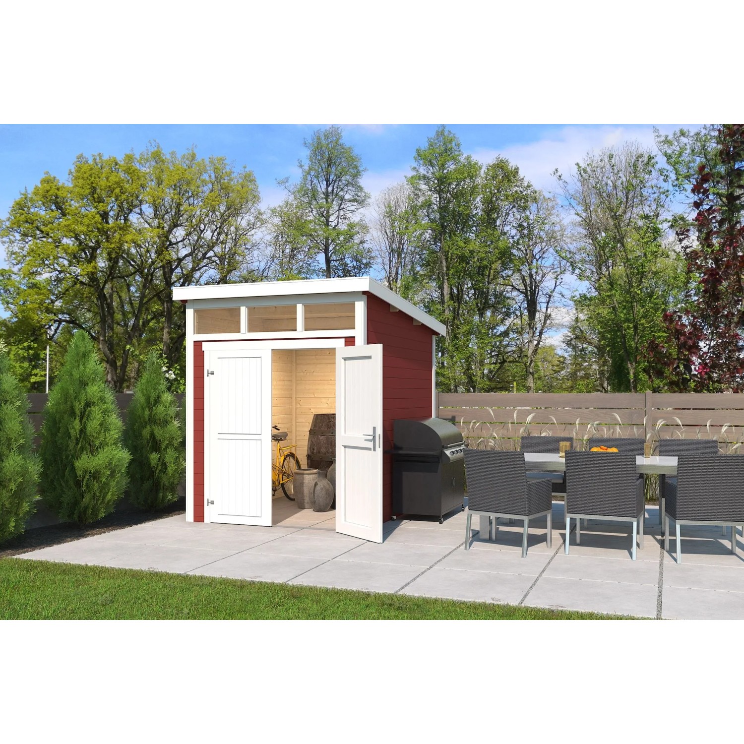 Lasita Gartenhaus Kibo 2 Schwedenrot 200 cm x 250 cm günstig online kaufen