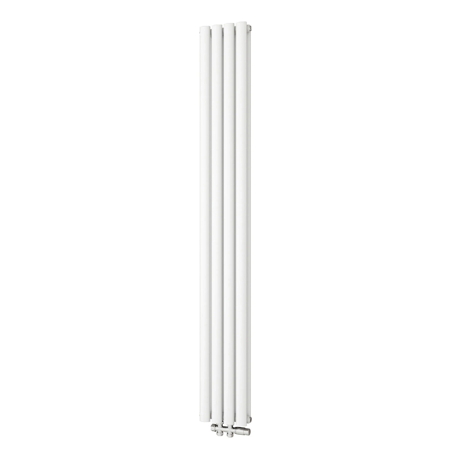 Duschparadies Heizkörper Oval Röhrenheizkörper für Warmwasserbetrieb 23,6x180cm 1113W Weiß Doppellagig Paneelheizkörper