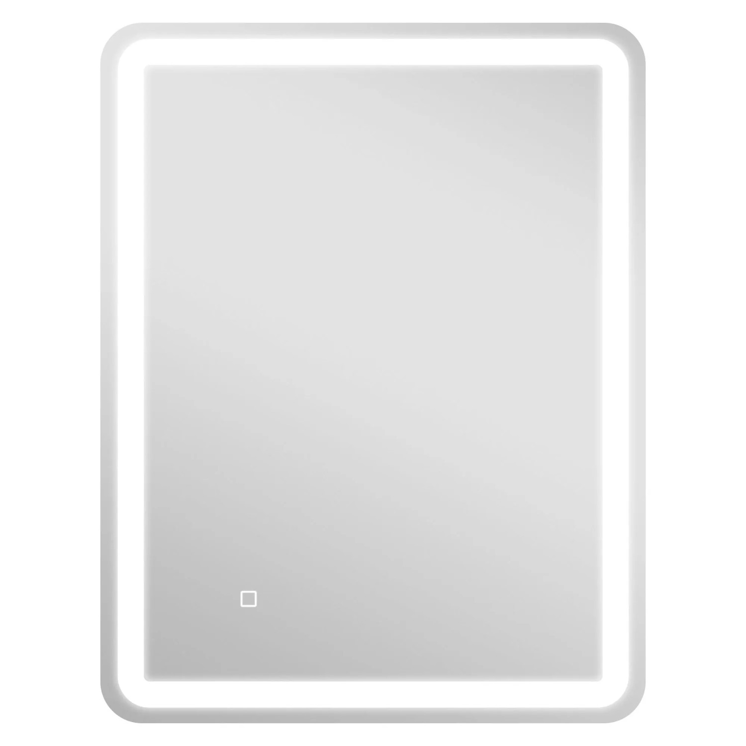 HOMCOM Badezimmerspiegel Hartglas 80L x 60B x 4H cm Silber