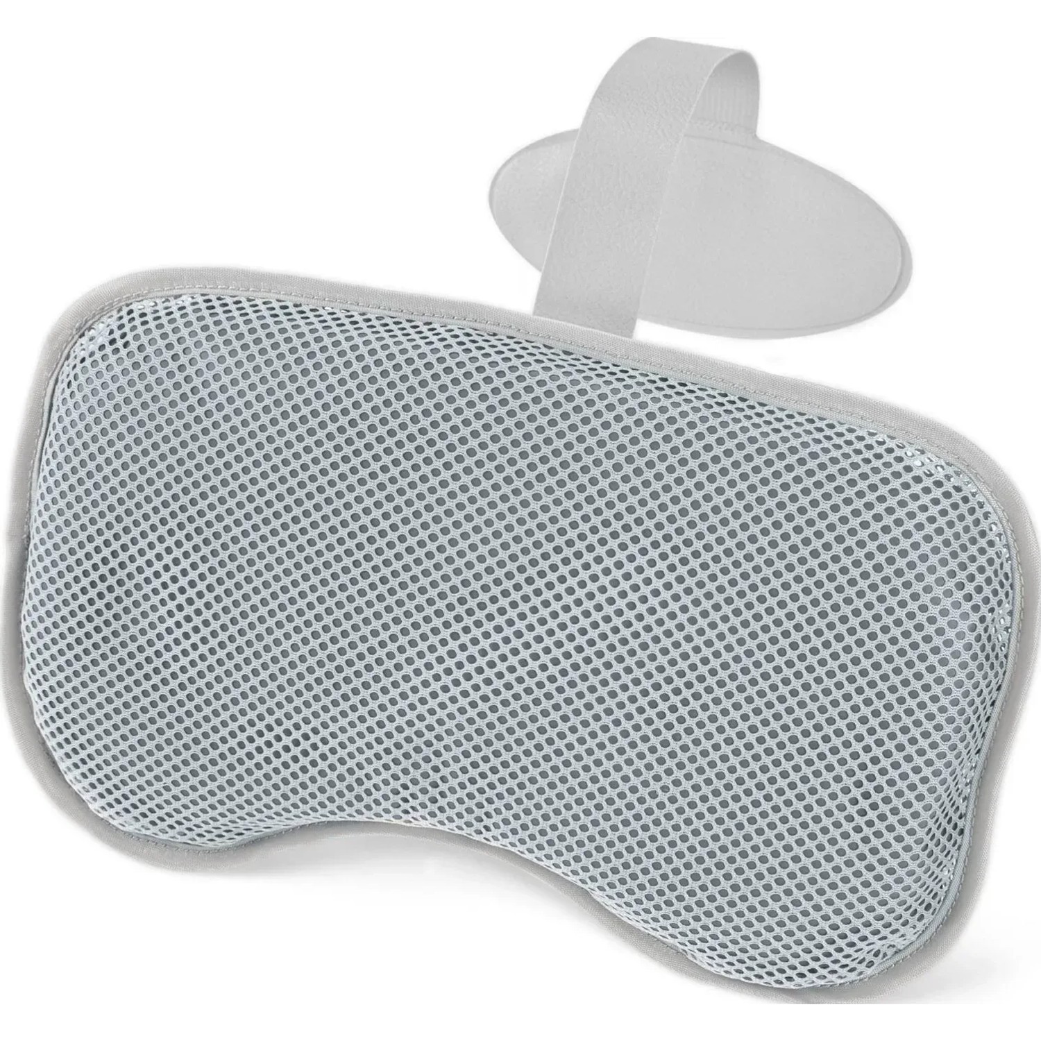Nackenkissen für Bestway Lay-Z-Spa Whirlpool, grau, mit Netzstruktur und Halteband.