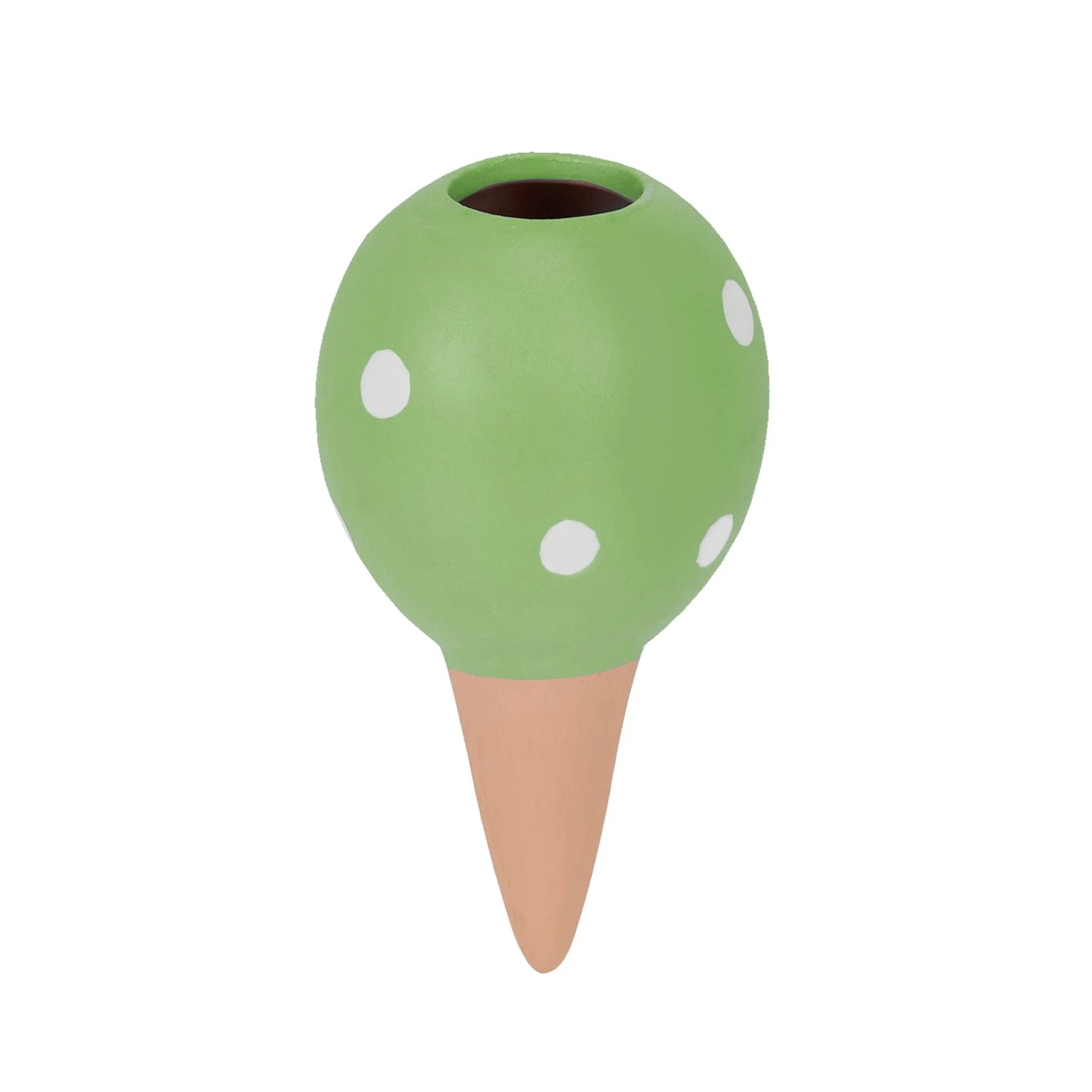 Relaxdays Tonkegel Keramik Grün Wasserdurchlässig 4er Set 11,5 cm x 6 cm