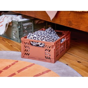 3er-Set Klappboxen "Safari Adventure" in Grün, Rot und Ocker zur Aufbewahrung im Kinderzimmer.