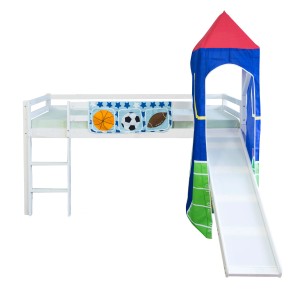 Homestyle4u Hochbett 90x200 Fußball 2247