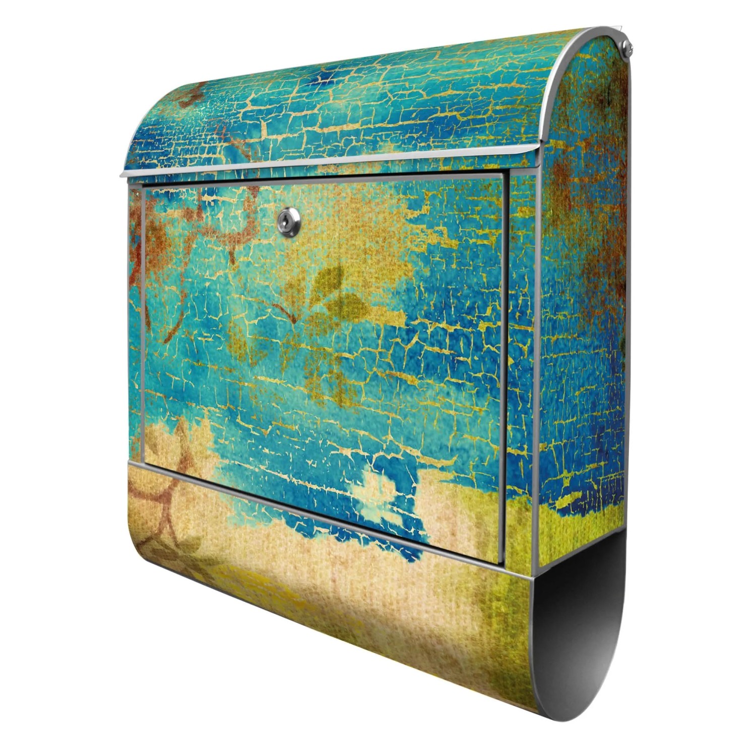 Banjado Design Briefkasten Silber Pulverbeschichtet 39x47x14cm 2 Schlüssel günstig online kaufen