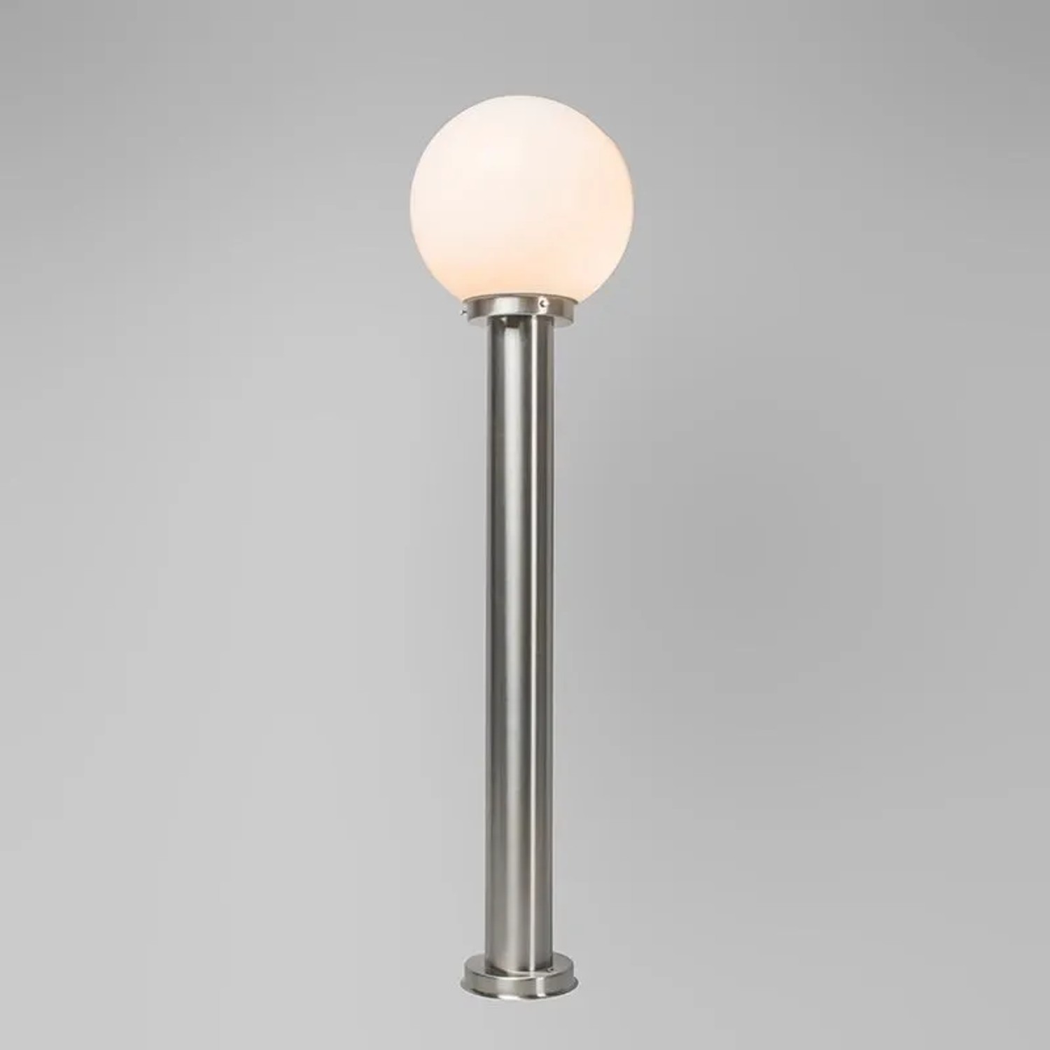 QAZQA Moderne Außenleuchte Pfahl Edelstahl 100 cm Sfera_4