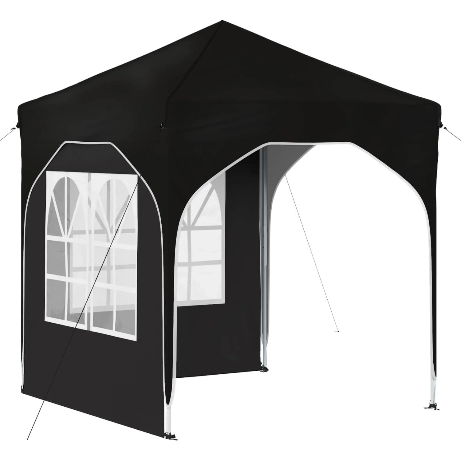 vidaXL Pop-Up Partyzelt 192 x 192 x 245 cm Schwarz 42019832