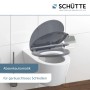 Schütte WC-Sitz Anthrazit Duroplast mit Absenkautomatik auf einem WC-Becken.