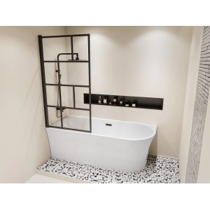 Vente-unique Duschbadewanne Ponticola Weiß 150 cm