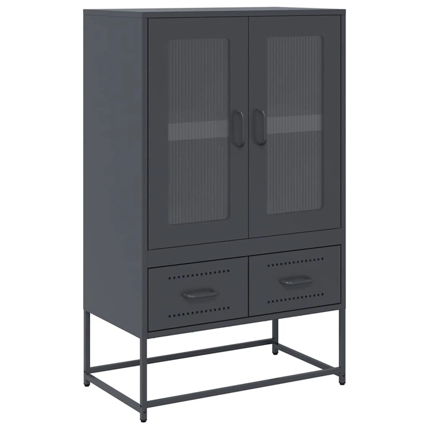 vidaXL Highboard Anthrazit 68x39x111,5 cm Stahl 853364 günstig online kaufen