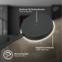 Detailaufnahme: Schwarze Brilo LED-Stehleuchte Megg mit Touchdimmer und Lichtkante.