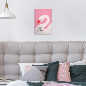 Tadessi Leinwandbild - M1-No.51698 - Schwan Head Up Gorgeous - 30 x 45 cm - Querformat