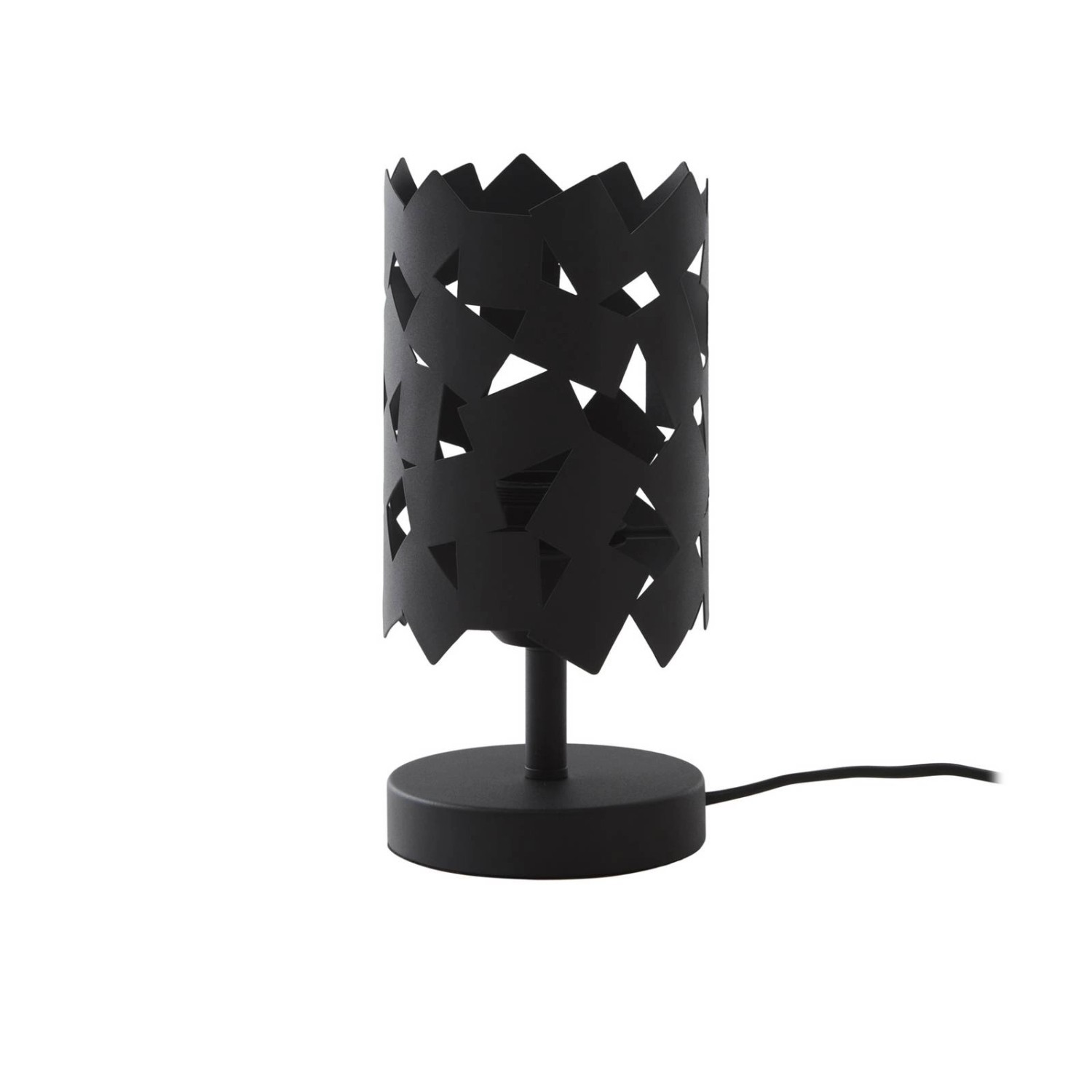 Lucande Tischlampe Aeloria 10019898 Modern in Schwarz aus Metall 1-flammig E27 Wohnzimmerleuchte