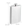 Relaxdays Flachmann Set Edelstahl Silber mit Trichter und 4 Bechern 200 ml_4