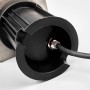 Detailaufnahme: Lindby Insa Bodeneinbaustrahler aus Edelstahl, wasserdicht, für GU10 Leuchtmittel.
