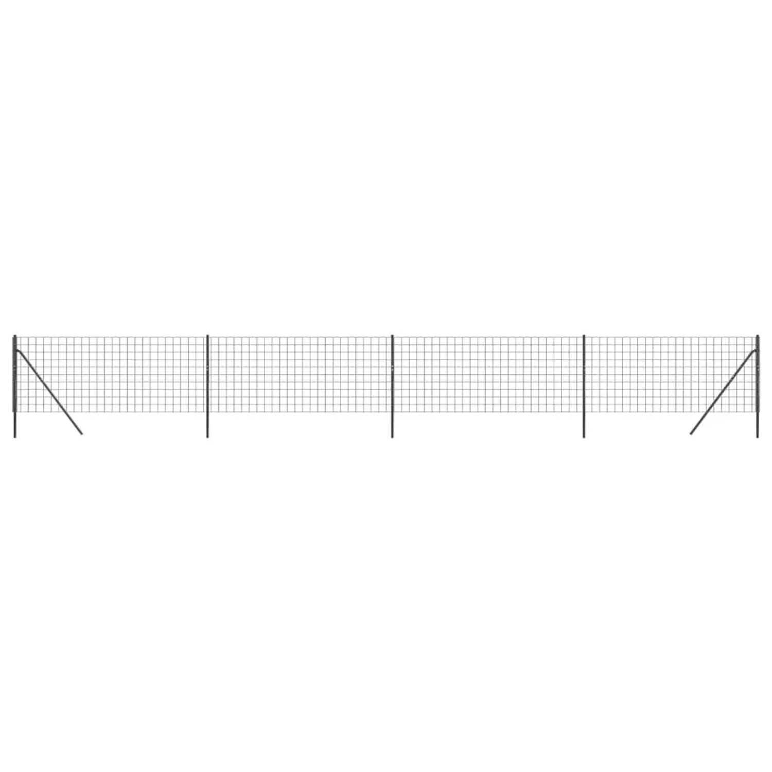 vidaXL Maschendrahtzaun Anthrazit 1x10 m Verzinkter Stahl 154225 günstig online kaufen