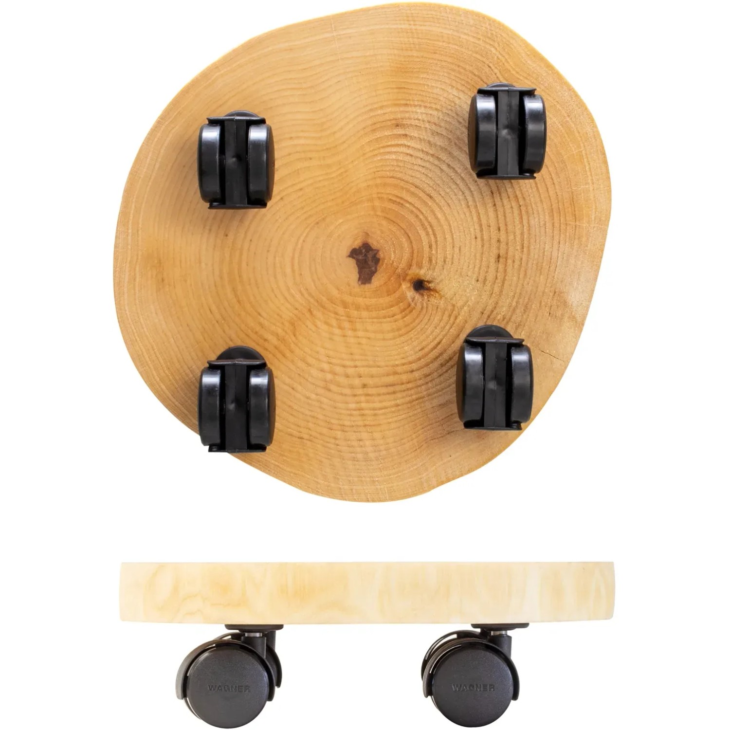 Wagner Pflanzenroller GH 0268, Ø 25-30 cm, Birke FSC®, mit vier Rollen.