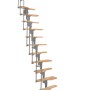 Minka Raumspartreppe Twister, Buche grau, für Geschosshöhen bis 294 cm.