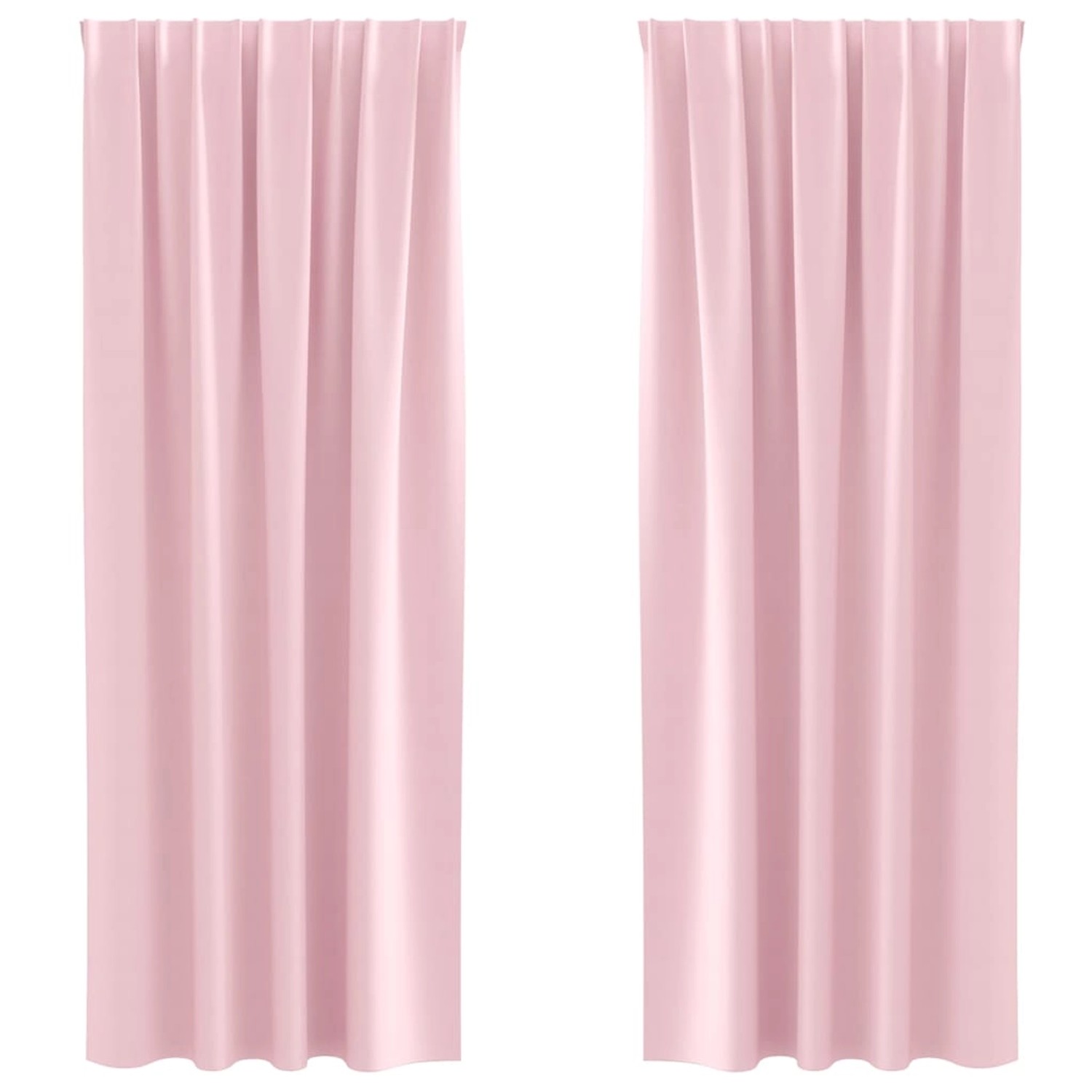 vidaXL Verdunkelungs-Vorhänge mit Ringen Babyrosa Polyester 4107522 günstig online kaufen