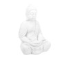 Relaxdays Buddha Figur Polyresin Weiß Wetterfest Frostsicher 70 cm x 45 cm x 30 cm 6,7 kg