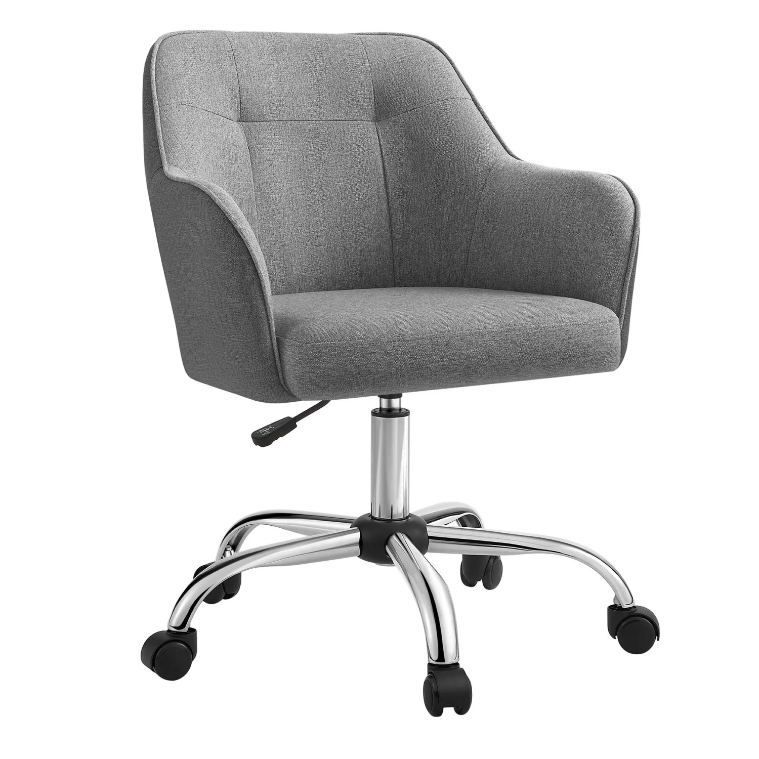 Songmics Bürodrehstuhl Höhenverstellbar 88 cm x 64 cm x 64 cm Grau