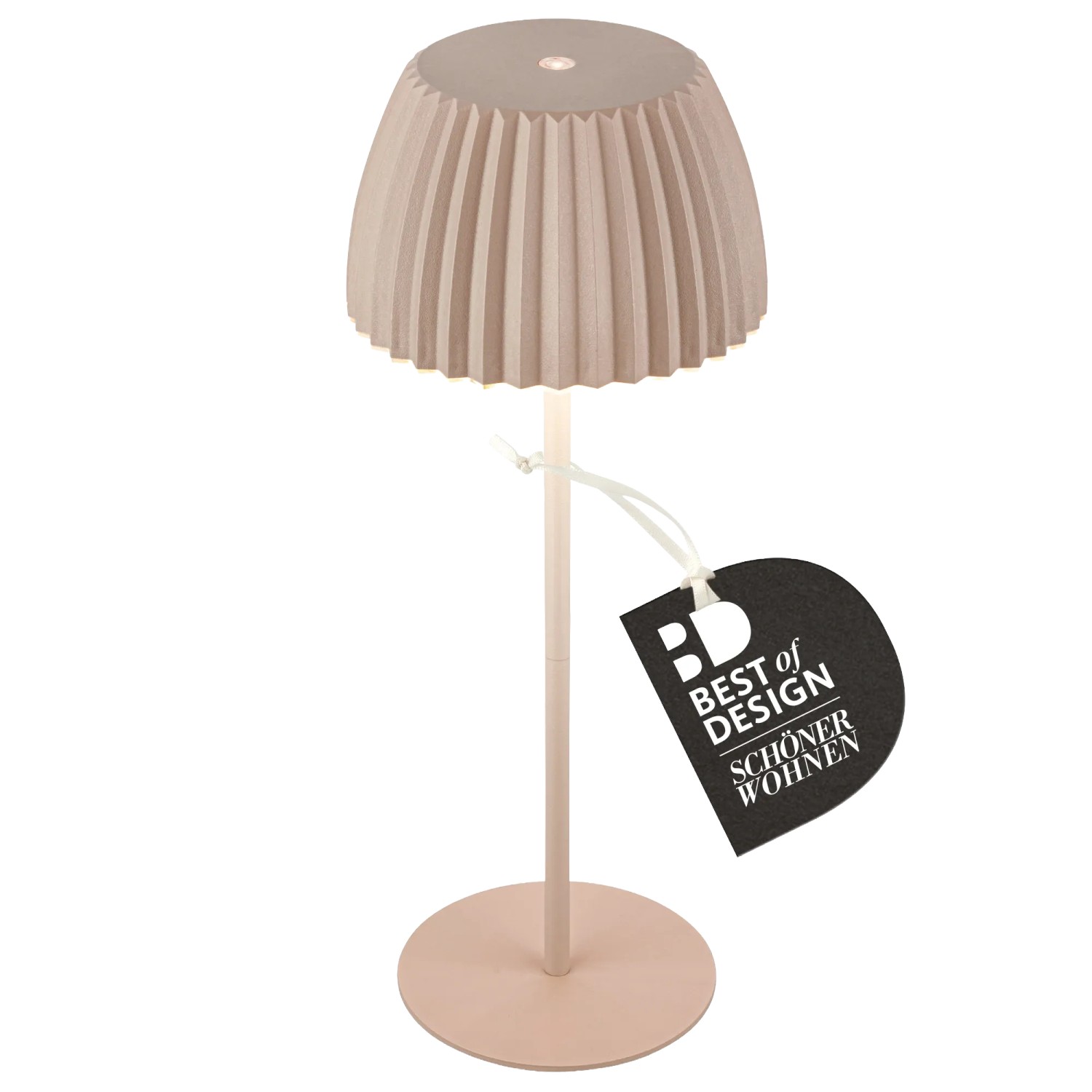 Brilo Akku-Tischleuchte Riffle Dimmbar Touch Beige