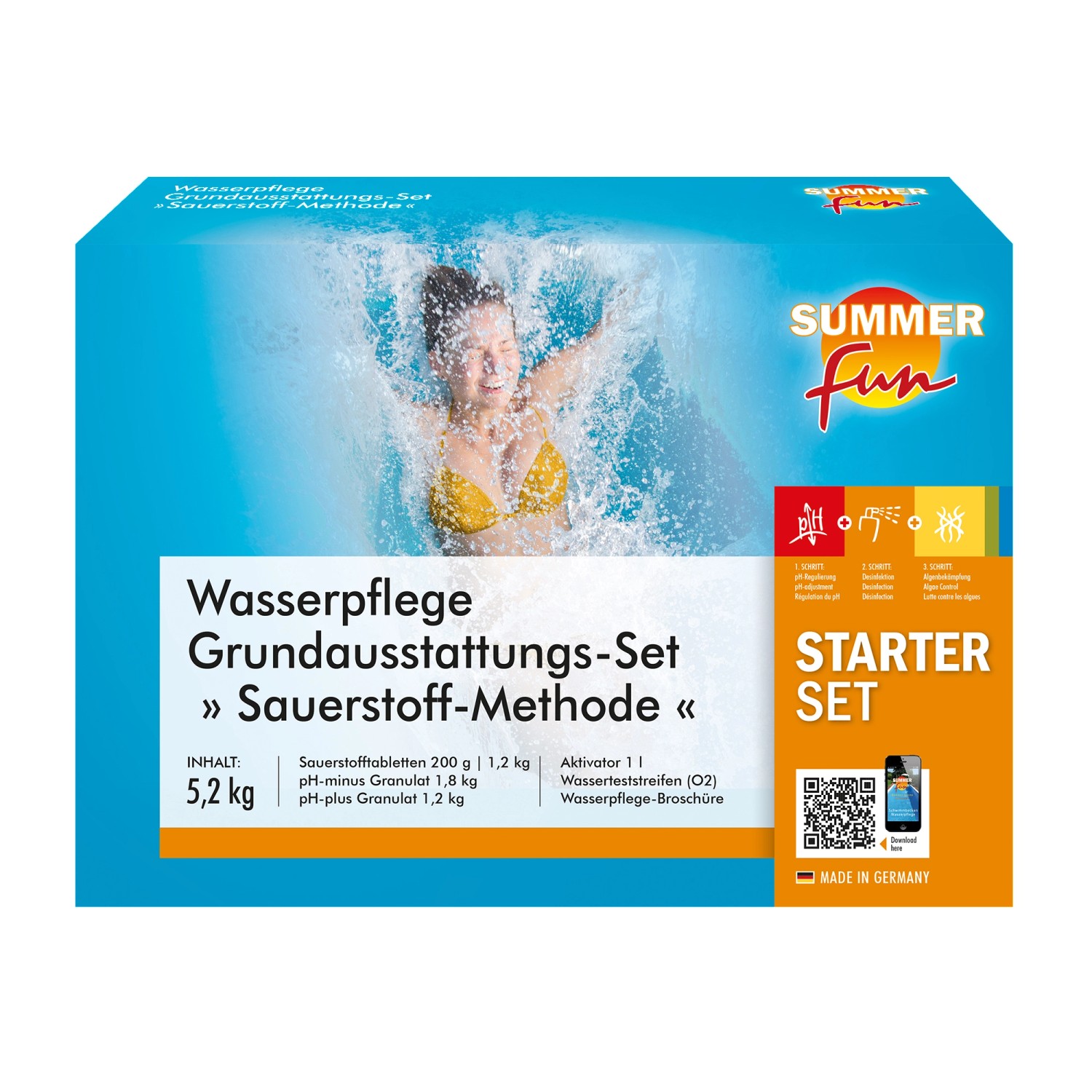 Summerfun Wasserpflegeset Sauerstoff Grundausstattung für den Neustart