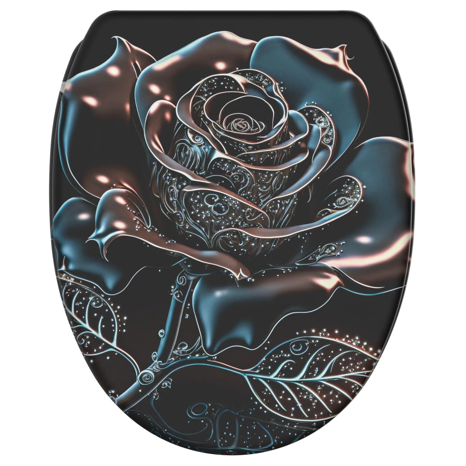 SANILO WC Sitz mit Absenkautomatik Top Fix Black Rose