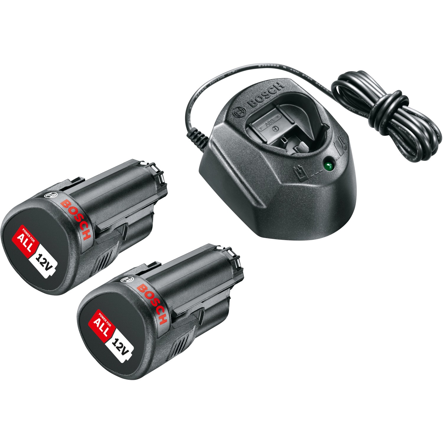 Bosch Akku-Set PBA 12 V/1,5 Ah inkl. Ladegerät und 2 Akkus