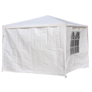 Lex 2er Set Seitenteile für Pavillon 3x3x2,5m Fenster Seitenwand Faltpavillon Partyzelt Weiß