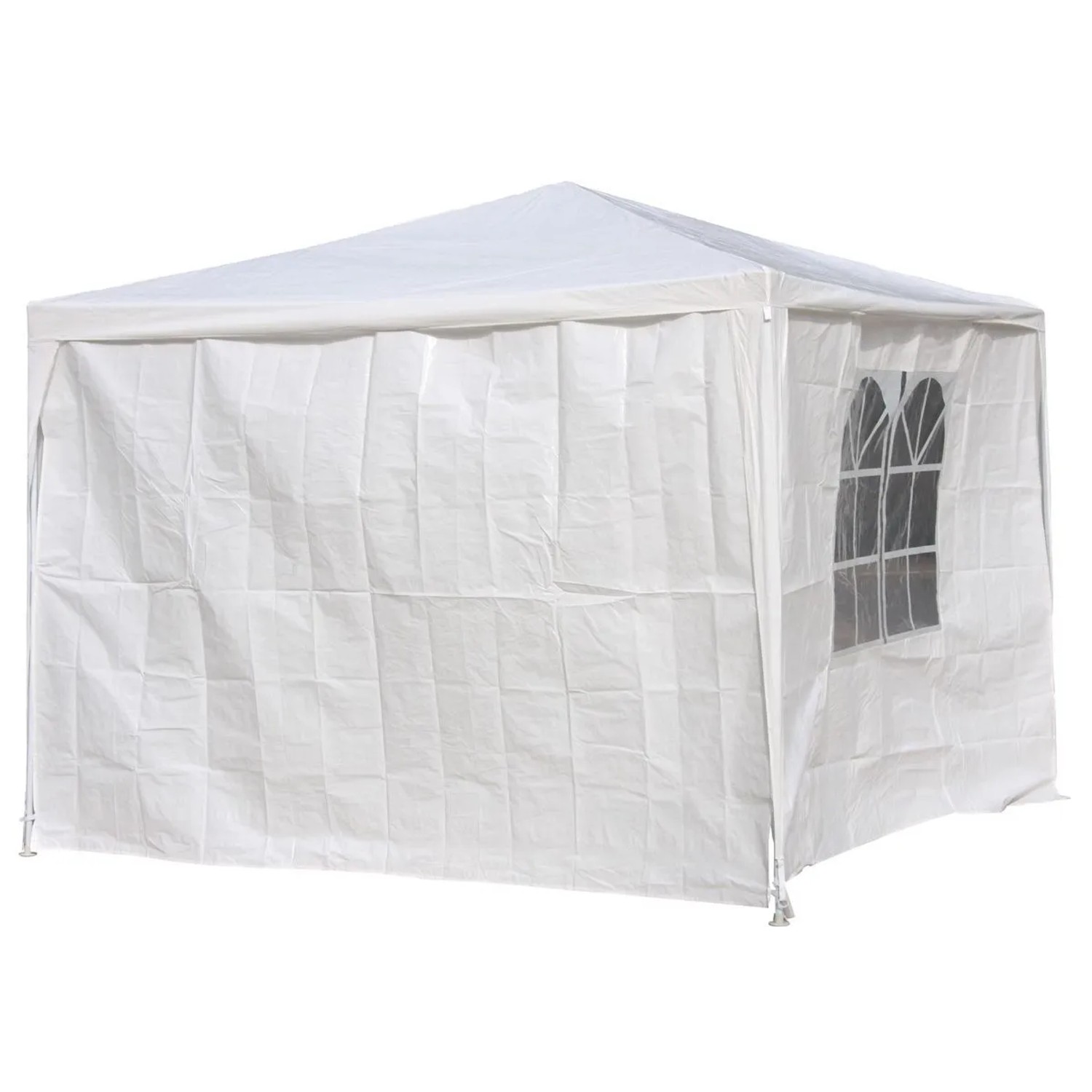 Lex 2er Set Seitenteile für Pavillon 3x3x2,5m Fenster Seitenwand Faltpavillon Partyzelt Weiß