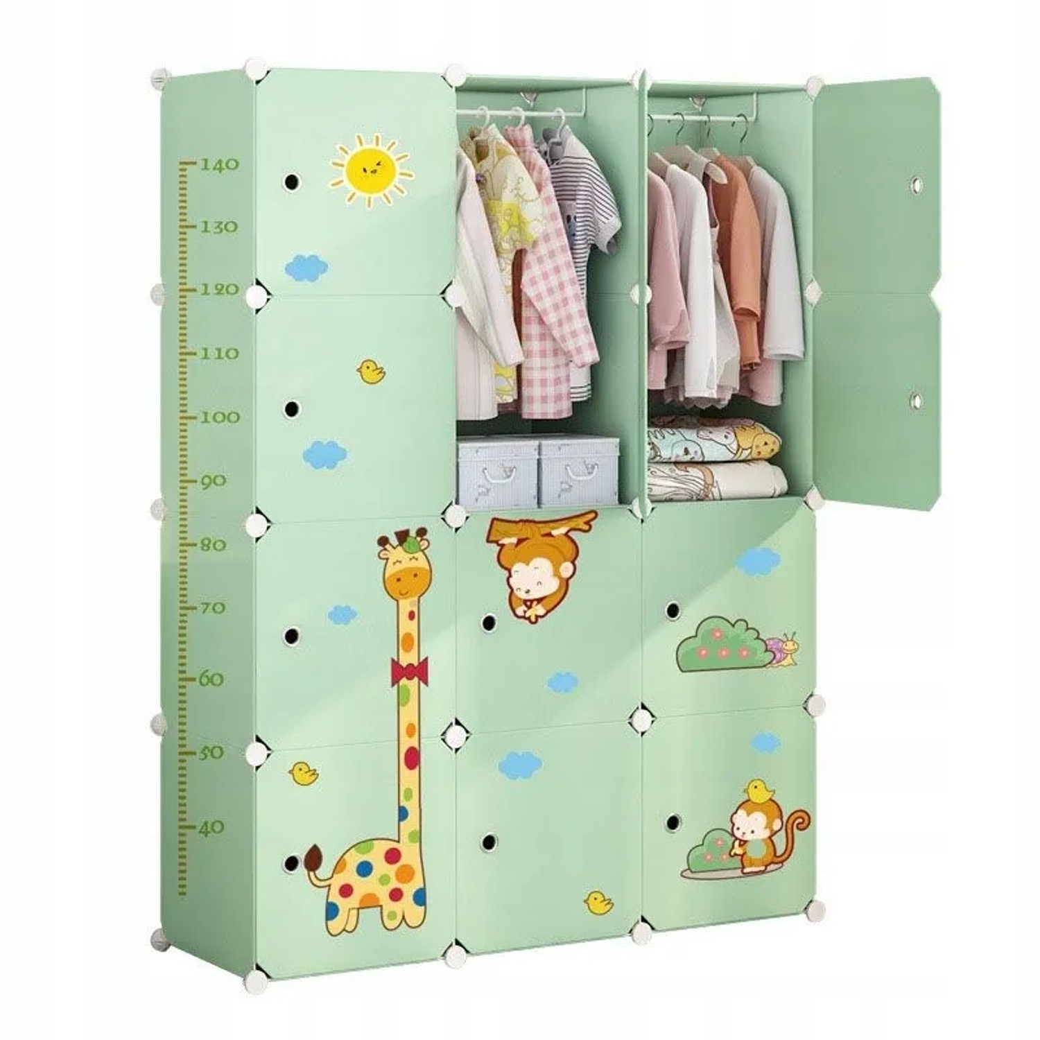 Rebiko Modularer Schrank Großes Regal Für Spielzeug Geräumiger Farbenfroher Kleiderschrank Für Kinder kaufen bei OBI